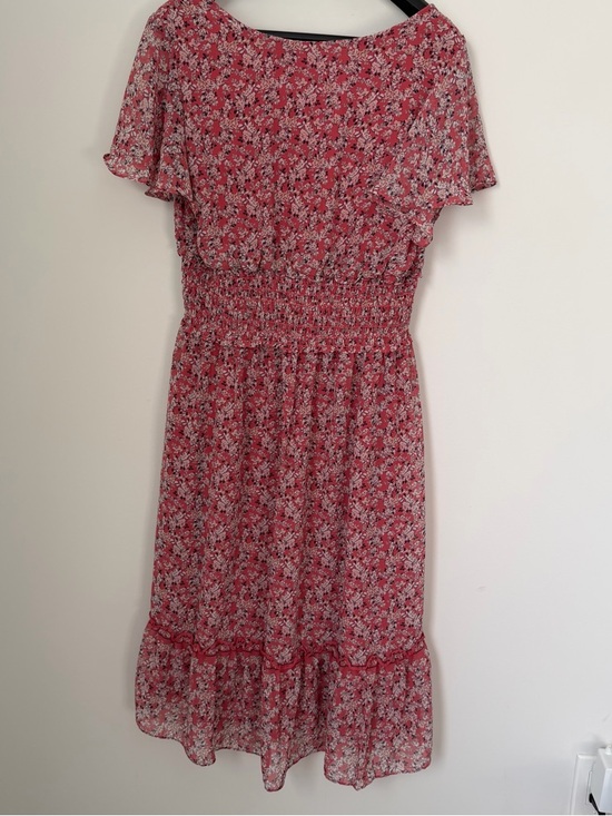 Max Studio Floral Smocked Midi Dress - Size L - Picture 9 of 12